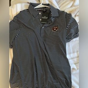 Harvard university Men’s Polo NWT black And White Stripe Size Small